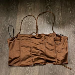 Silk brown tank top